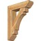 Ekena Millwork Merced Slat Rough Sawn Bracket w/ Offset Brace, Western Red Cedar, 8"W x 30"D x 38"H BKT0806X30X38MRC06RWR - alternate 1